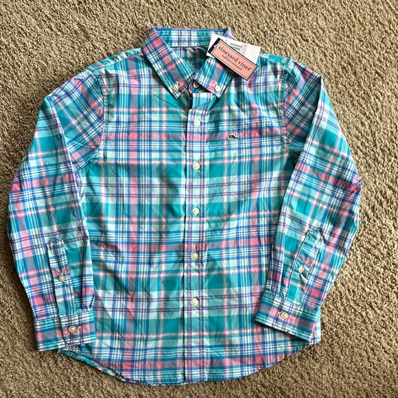 NWT Vineyard Vines Boys 6T Performance Button Down Shirt - Picture 1 of 7